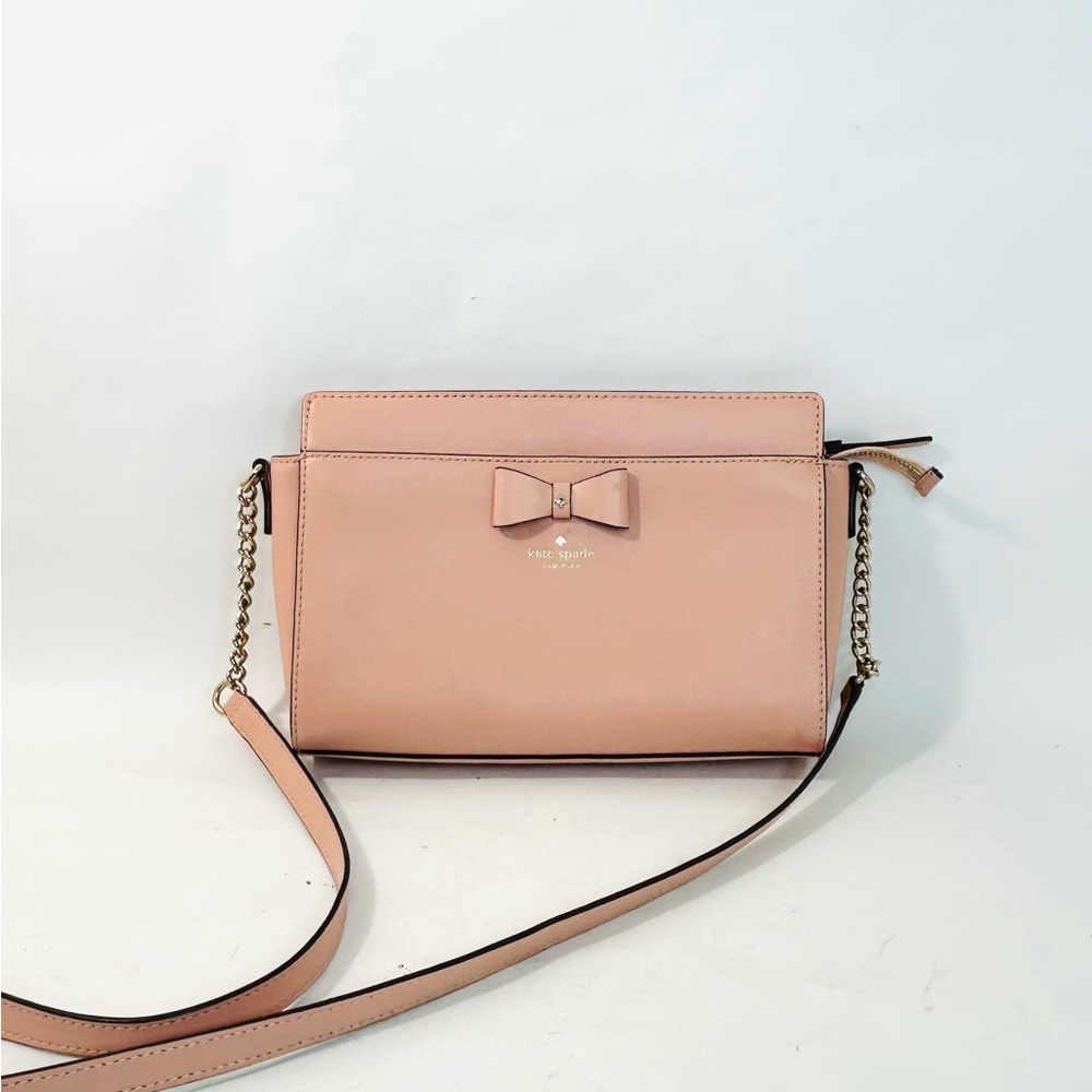 Kate Spade Baldwin Street Angelica Bow Crossbody Bag Rosycheeks Pink Leather